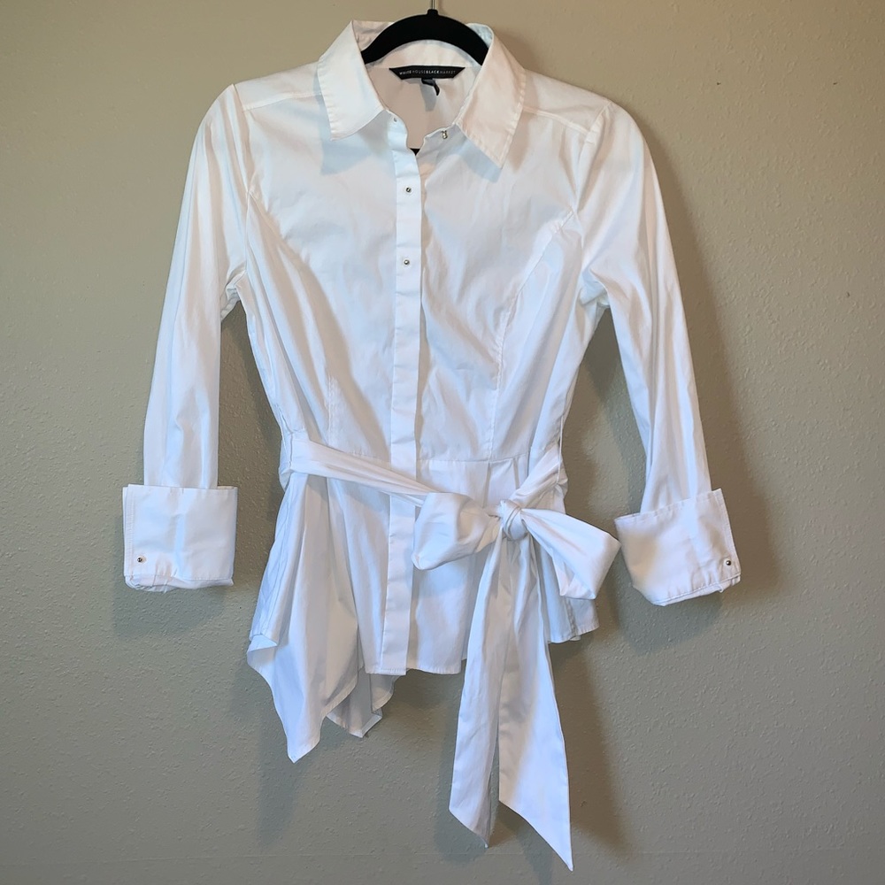 WHBM White Collared Shirt